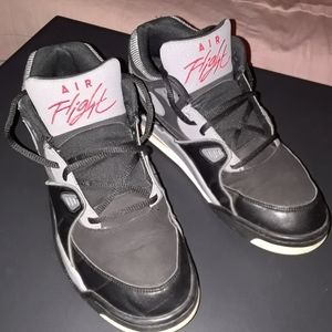 Black and gray Nike Air Flights